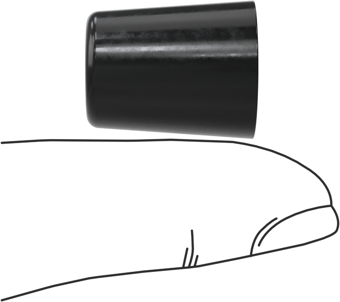 SBR Kauçuk Dişsiz Delikli Tampon, Güçlendirilmiş, 5/8" OD, 3/4" Yükseklik, 5/32" Montaj Deliği Çapı, Konik