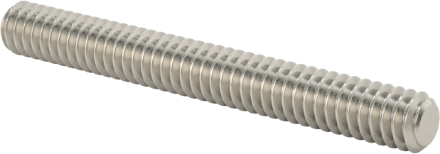 18-8 Paslanmaz Çelik Dişli Çubuk, 2-56 Diş Boyutu, 3/4" Uzunluk
