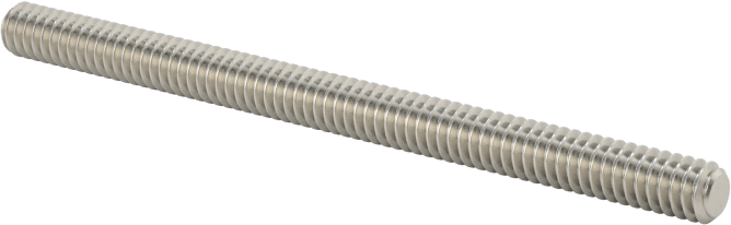 18-8 Paslanmaz Çelik Dişli Çubuk, 2-56 Diş Boyutu, 1-1/4" Uzunluk