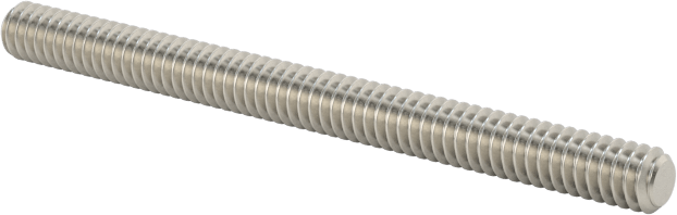 18-8 Paslanmaz Çelik Dişli Çubuk, 0-80 Diş Boyutu, 3/4" Uzunluk