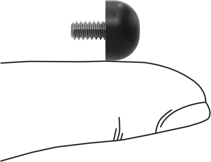 Dişli Saplama Tamponu, SBR, 6-32 Diş Boyutu, 1/4" Diş Uzunluğu, 7/16" OD, Durometer 60A
