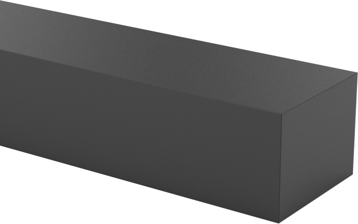 Antistatik Kaygan UHMW Polietilen Çubuk, 1/2" Genişlik, 3/8" Kalınlık