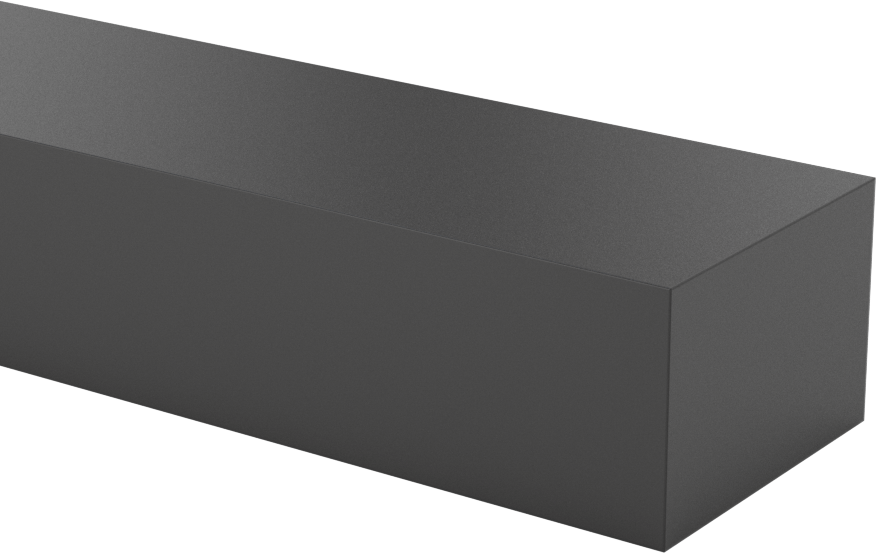 Antistatik Kaygan UHMW Polietilen Çubuk, 1-1/2" Genişlik, 1" Kalınlık