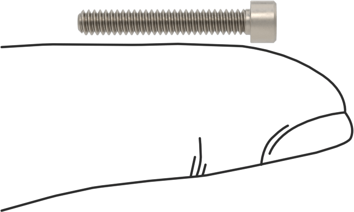 Titanyum Soket Başlı Vida, 4-40 Diş Boyutu, 3/4" Uzunluk