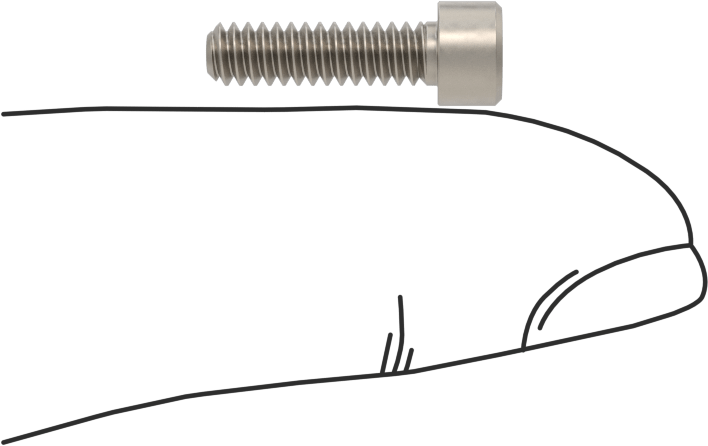 Titanyum Soket Başlı Vida, 6-32 Diş Boyutu, 1/2" Uzunluk