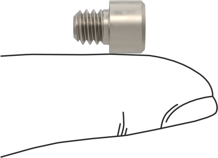 Titanyum Soket Başlı Vida, 1/4"-20 Diş Boyutu, 1/4" Uzunluk