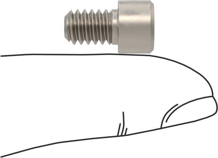Titanyum Soket Başlı Vida, 1/4"-20 Diş Boyutu, 3/8" Uzunluk