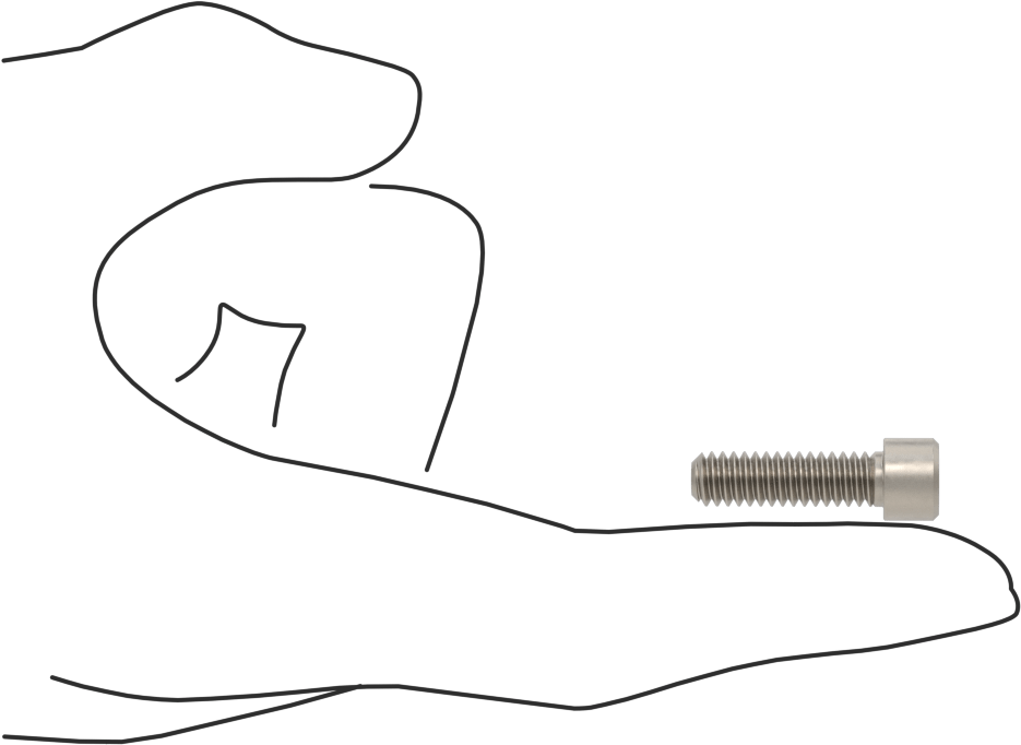 Titanyum Soket Başlı Vida, 1/4"-20 Diş Boyutu, 7/8" Uzunluk