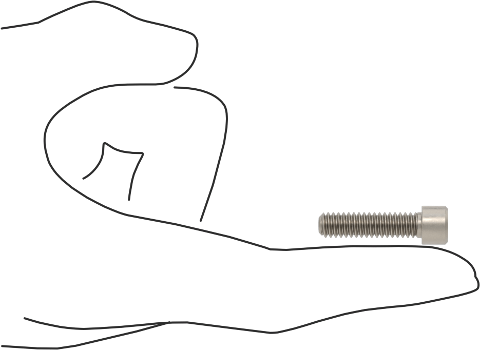Titanyum Soket Başlı Vida, 1/4"-20 Diş Boyutu, 1" Uzunluk