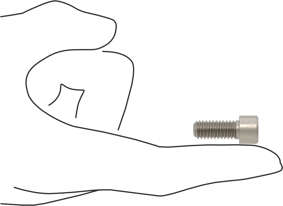 Titanyum Soket Başlı Vida, 5/16"-18 Diş Boyutu, 3/4" Uzunluk