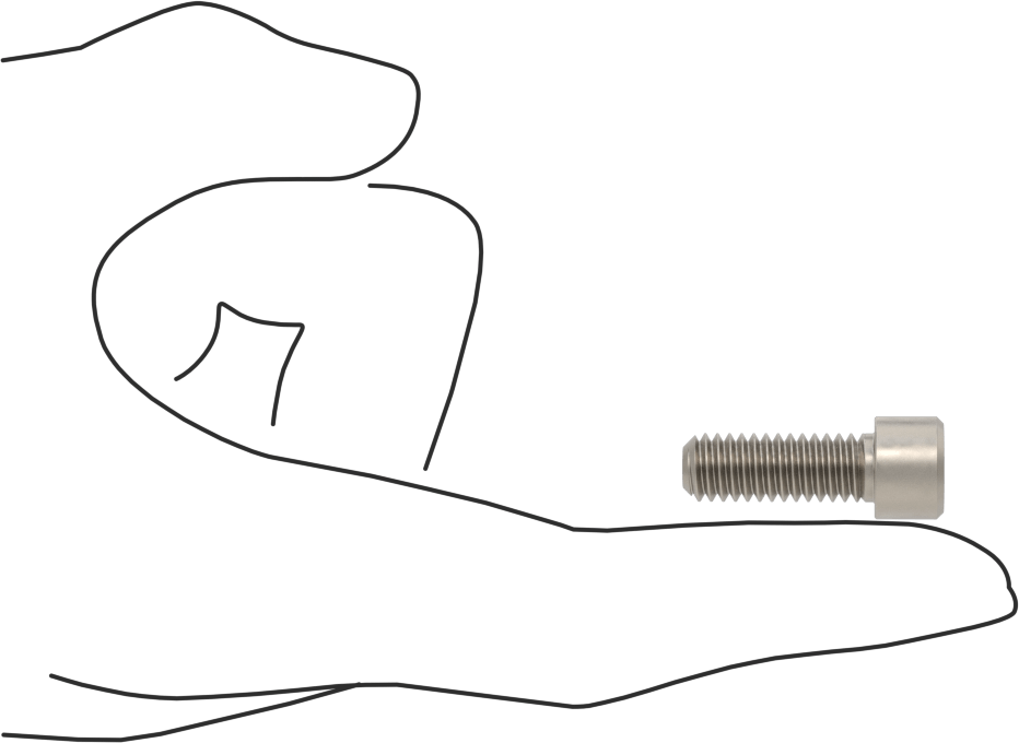 Titanyum Soket Başlı Vida, 5/16"-18 Diş Boyutu, 7/8" Uzunluk
