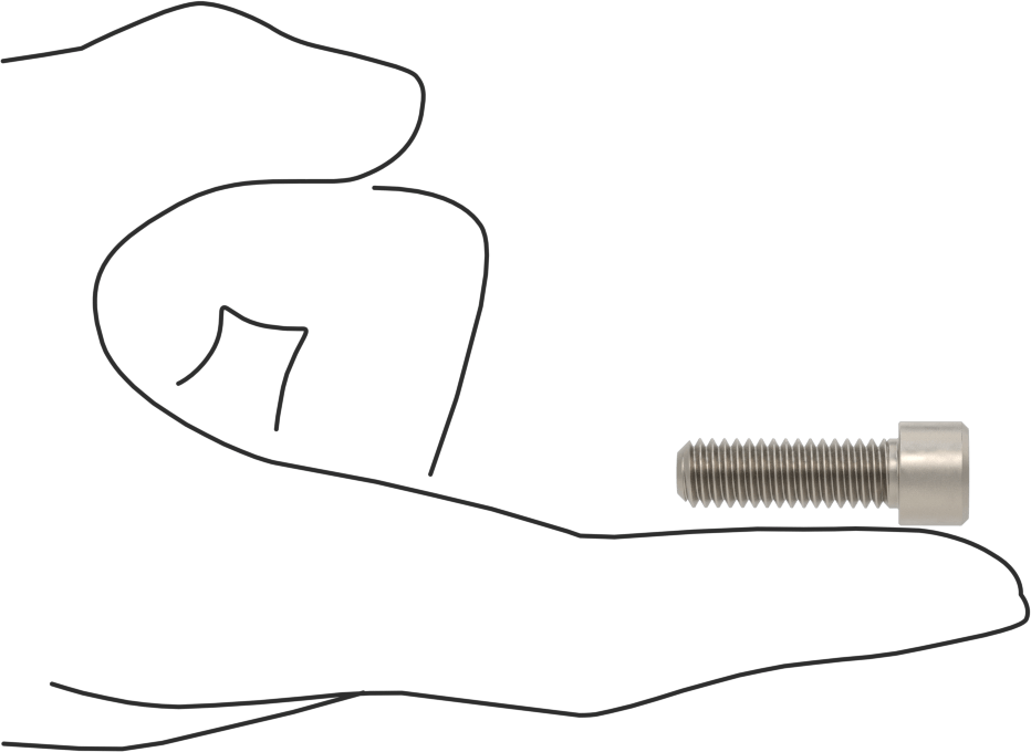 Titanyum Soket Başlı Vida, 5/16"-18 Diş Boyutu, 1" Uzunluk