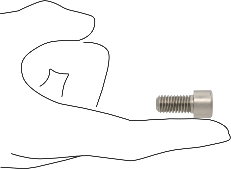 Titanyum Soket Başlı Vida, 3/8"-16 Diş Boyutu, 3/4" Uzunluk