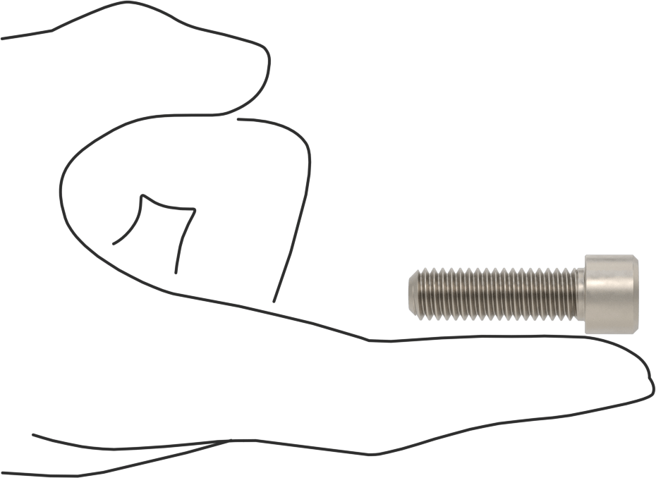Titanyum Soket Başlı Vida, 3/8"-16 Diş Boyutu, 1-1/4" Uzunluk