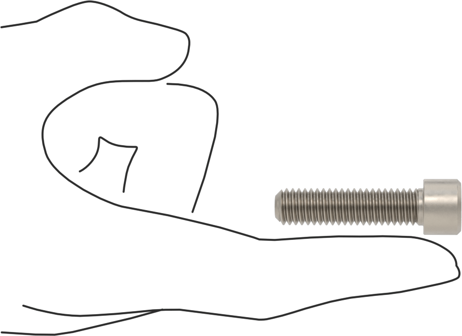 Titanyum Soket Başlı Vida, 3/8"-16 Diş Boyutu, 1-1/2" Uzunluk