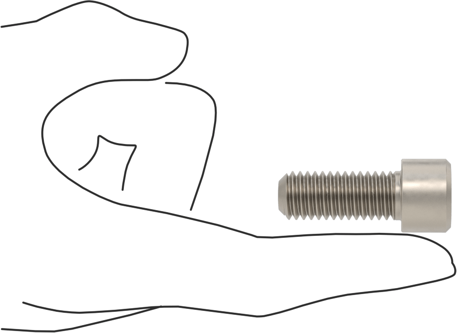 Titanyum Soket Başlı Vida, 1/2"-13 Diş Boyutu, 1-1/4" Uzunluk