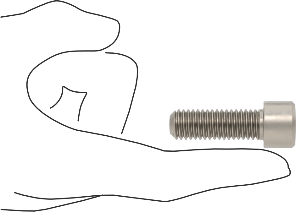 Titanyum Soket Başlı Vida, 1/2"-13 Diş Boyutu, 1-1/2" Uzunluk