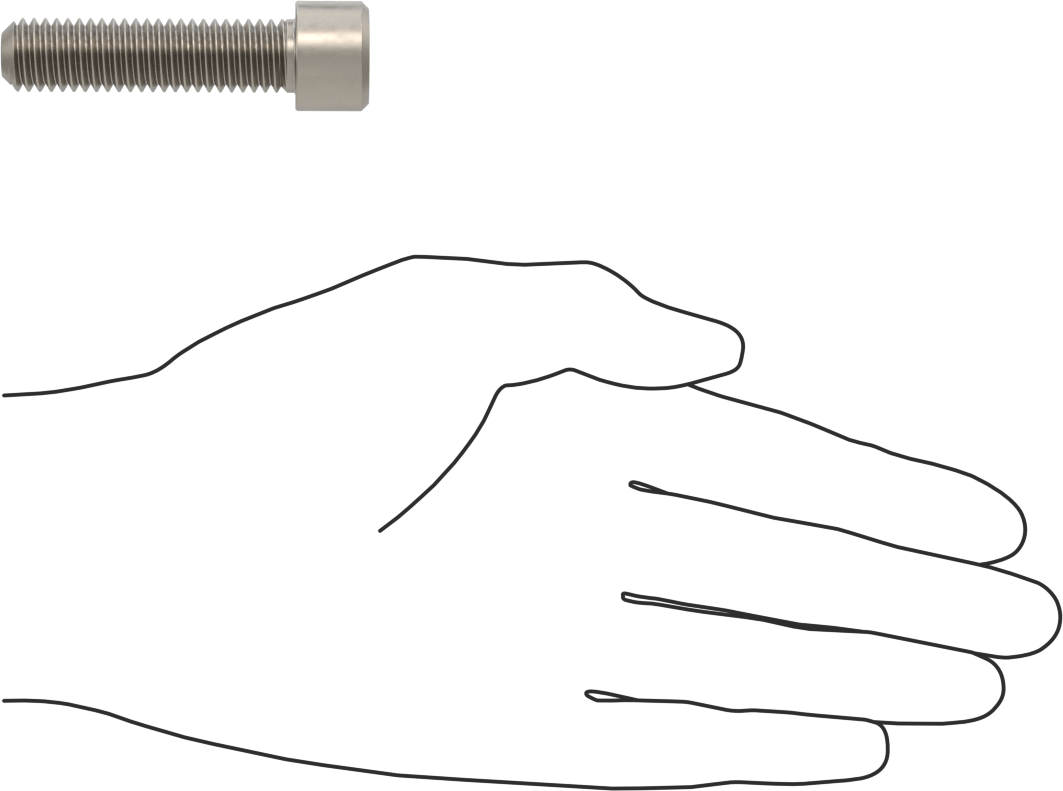 Titanyum Soket Başlı Vida, 1/2"-13 Diş Boyutu, 2" Uzunluk