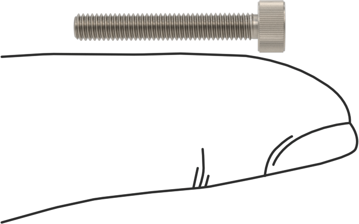 Titanyum Soket Başlı Vida, M3 x 0,50 mm Dişli Boyutu, 20 mm Uzunluk