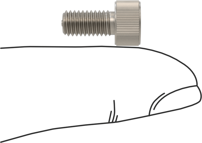 Titanyum Soket Başlı Vida, M5 x 0,80 mm Diş Boyutu, 10 mm Uzunluk