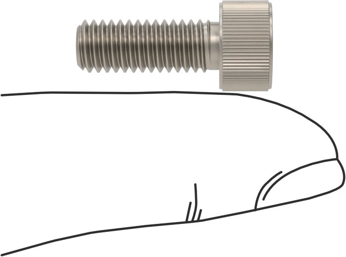 Titanyum Soket Başlı Vida, M6 x 1 mm Diş Boyutu, 16 mm Uzunluk