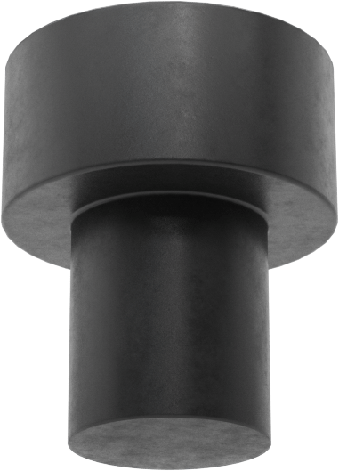 İtme Tipi Tamponlar, 7/32" İç Çap için, 1/4" Gövde Yüksekliği, 3/8" OD, SBR Kauçuk