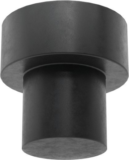 İtme Tipi Tamponlar, 9/32" iç çap için, 1/4" Gövde Yüksekliği, 7/16" OD, SBR Kauçuk