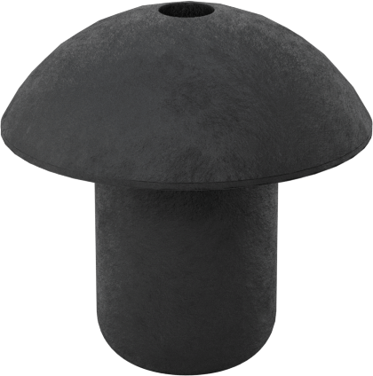 3/16" İç Çap için SBR İçi Boş İtmeli Tamponlar, 1/8" Yüksek