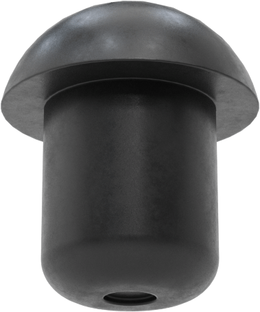 İtme Tipi Tamponlar, 1/4" İç Çap için, 9/32" Mil Yüksekliği, 3/8" OD, SBR Kauçuk
