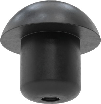 İtme Tipi Tamponlar, 1/4" İç Çap için, 1/4" Gövde Yüksekliği, 27/64" OD, SBR Kauçuk