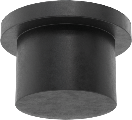 İtme Tipi Tamponlar, 3/8" İç Çap için, 1/4" Gövde Yüksekliği, 1/2" OD, SBR Kauçuk