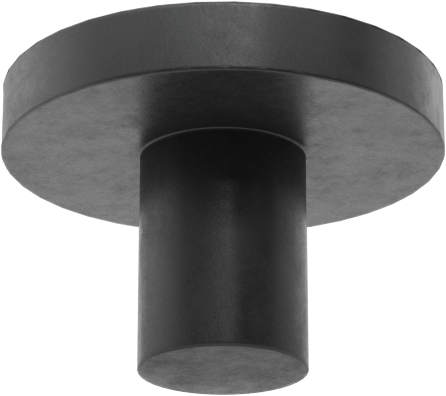 İtme Tipi Tamponlar, 3/16" İç Çap için, 1/4" Gövde Yüksekliği, 1/2" OD, SBR Kauçuk