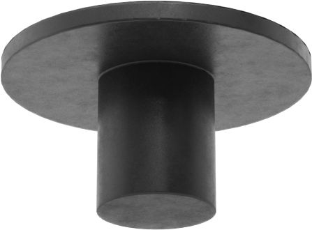 İtme Tipi Tamponlar, 3/16" İç Çap için, 7/32" Gövde Yüksekliği, 1/2" OD, SBR Kauçuk