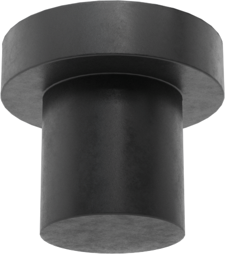İtme Tipi Tamponlar, 5/16" İç Çap için, 5/16" Mil Yüksekliği, 1/2" OD, SBR Kauçuk