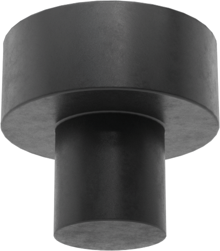 İtme Tipi Tamponlar, 3/16" İç Çap için, 3/16" Gövde Yüksekliği, 3/8" OD, SBR Kauçuk