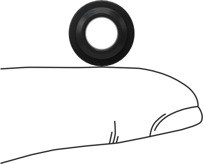 3/8" İç Çap için SBR İçi Boş İtmeli Tamponlar, 1/2" OD