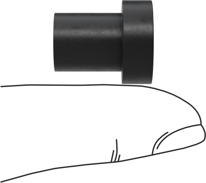 İtme Tipi Tamponlar, 7/16" İç Çap için, 1/2" Sap Yüksekliği, 5/8" OD, SBR Kauçuk