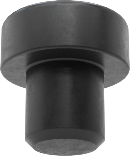 İtme Tipi Tamponlar, 3/8" İç Çap için, 3/8" Mil Yüksekliği, 5/8" OD, SBR Kauçuk
