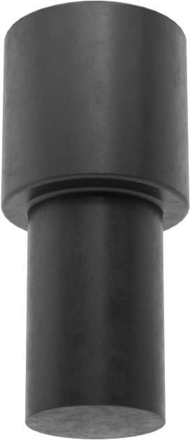 İtme Tipi Tamponlar, 5/16" İç Çap için, 1/2" Sap Yüksekliği, 7/16" OD, SBR Kauçuk