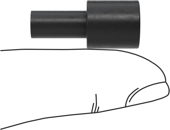 İtme Tipi Tamponlar, 1/4" İç Çap için, 1/2" Sap Yüksekliği, 7/16" OD, SBR Kauçuk