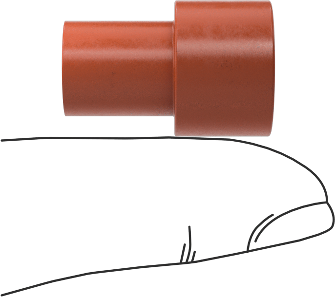 İtme Tipi Tamponlar, 7/16" İç Çap için, 1/2" Sap Yüksekliği, 5/8" OD, Silikon