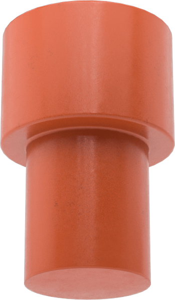 İtme Tipi Tamponlar, 7/16" İç Çap için, 1/2" Sap Yüksekliği, 5/8" OD, Silikon