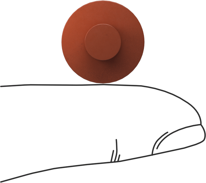 İtme Tipi Tamponlar, 17/64" İç Çap için, 15/64" Mil Yükseklik, 5/8" OD, Silikon