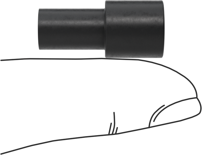 İtme Tipi Tamponlar, 5/16" İç Çap için, 1/2" Sap Yüksekliği, 7/16" OD, EPDM Kauçuk