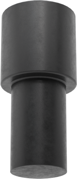 İtme Tipi Tamponlar, 5/16" İç Çap için, 1/2" Sap Yüksekliği, 7/16" OD, EPDM Kauçuk