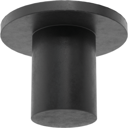 İtme Tipi Tamponlar, 3/16" İç Çap için, 1/4" Gövde Yüksekliği, 3/8" OD, EPDM Kauçuk