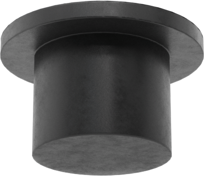 İtme Tipi Tamponlar, 1/8" İç Çap için, 3/32" Gövde Yüksekliği, 3/16" OD, EPDM Kauçuk