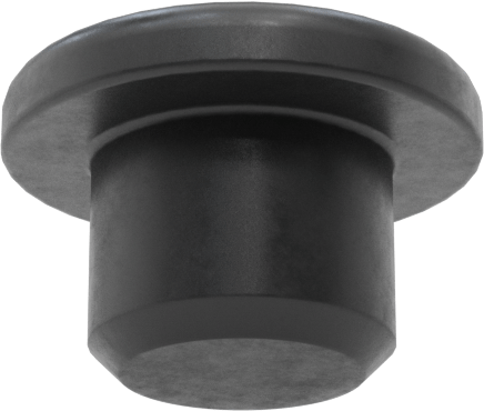İtme Tipi Tamponlar, 15/64" İç Çap için, 11/64" Gövde Yüksekliği, 3/8" OD, EPDM Kauçuk