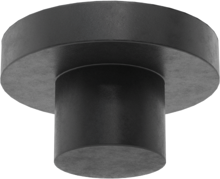 İtme Tipi Tamponlar, 1/4" İç Çap için, 3/16" Gövde Yüksekliği, 1/2" OD, EPDM Kauçuk