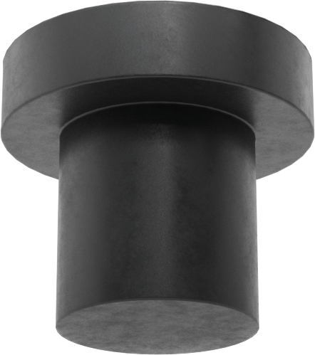 İtme Tipi Tamponlar, 5/16" İç Çap için, 5/16" Mil Yüksekliği, 1/2" OD, EPDM Kauçuk
